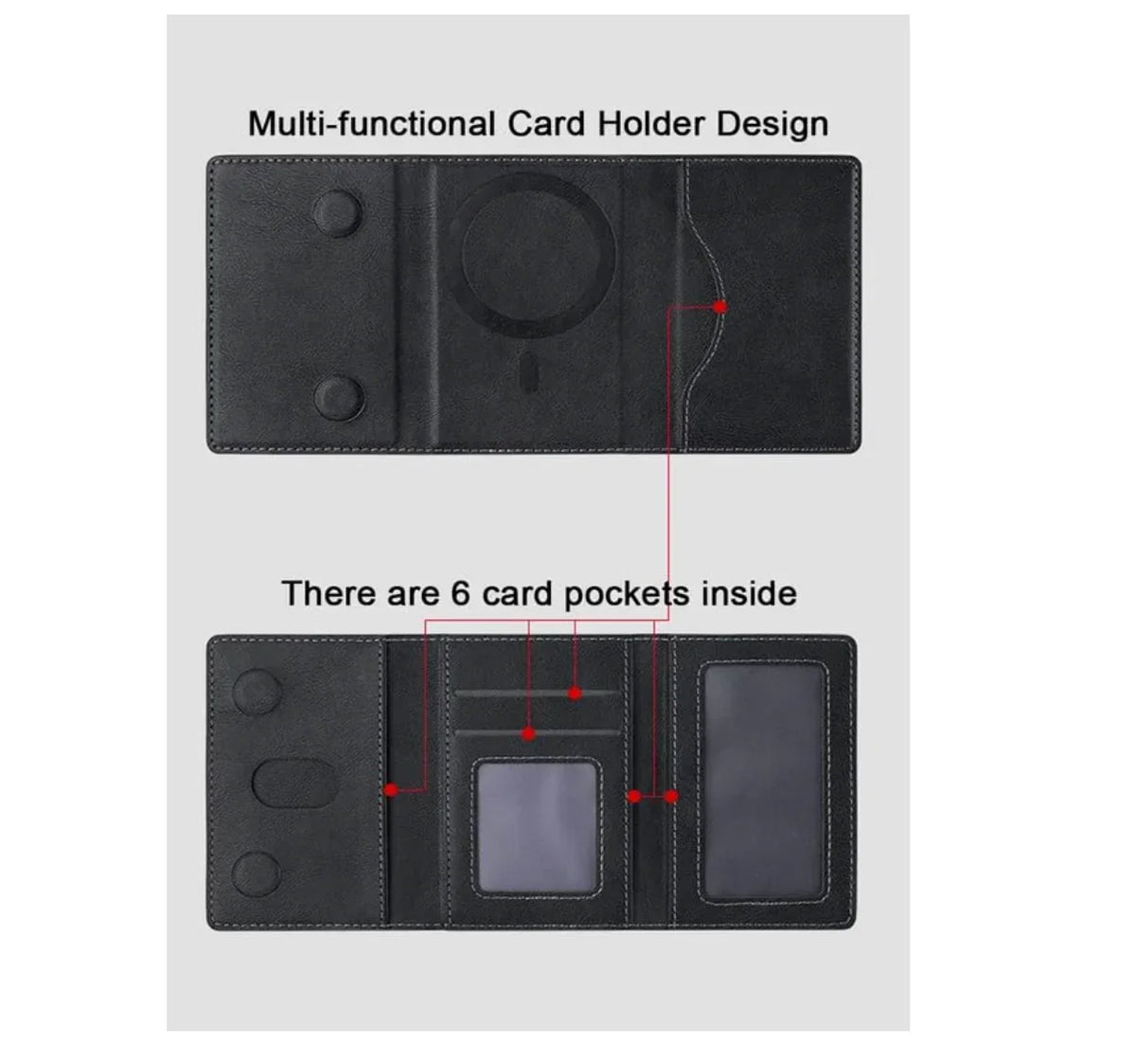 Slim Tri-Fold MagSafe Wallet With Stand