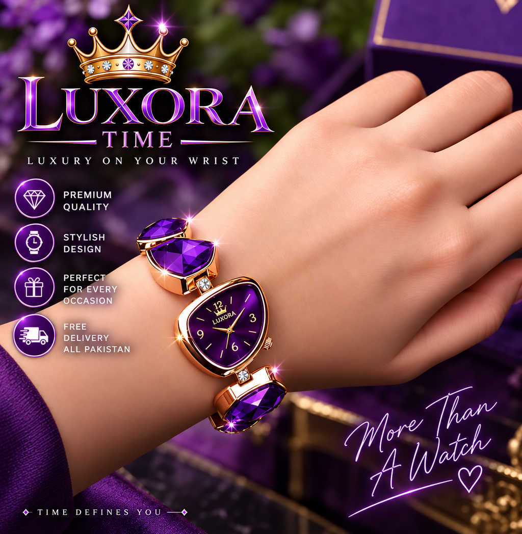 Luxora Aurora Gemstone Cuff Watch ( 7 Days Return Policy)