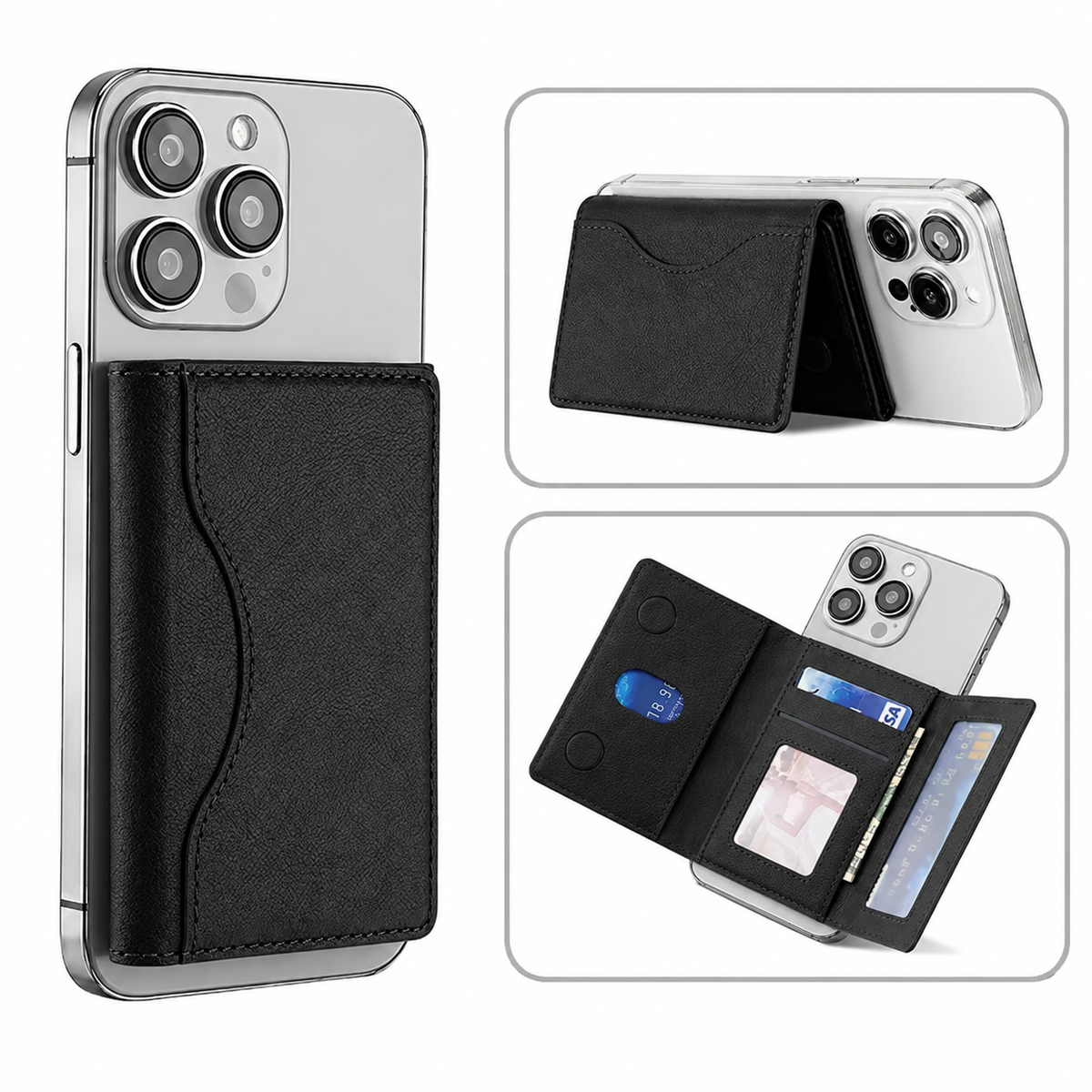 Slim Tri-Fold MagSafe Wallet With Stand