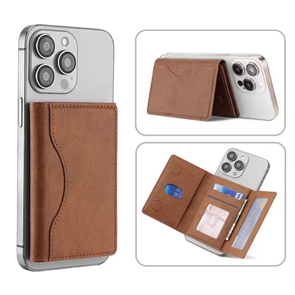 Slim Tri-Fold MagSafe Wallet With Stand