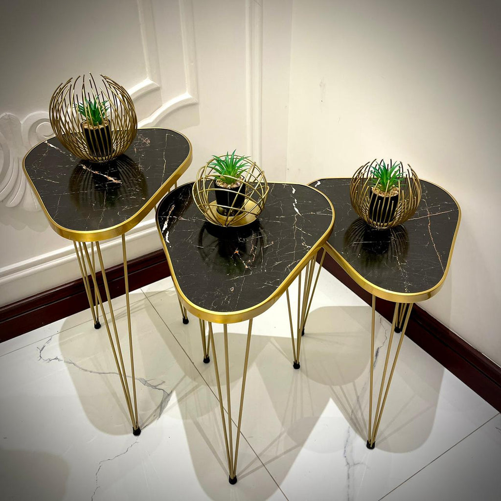 Set of 3 Modern Coffee Table – Nesting End Table & Side Table Set for Stylish Living
