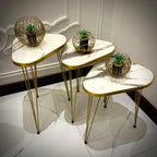 Set of 3 Modern Coffee Table – Nesting End Table & Side Table Set for Stylish Living