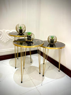 Set of 3 Modern Coffee Table – Nesting End Table & Side Table Set for Stylish Living