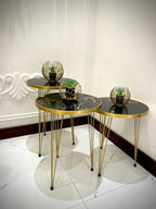 Set of 3 Modern Coffee Table – Nesting End Table & Side Table Set for Stylish Living