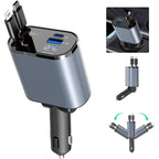 New 4 in 1 Car Charger With Smart Voltage Super Fast Charging Supported