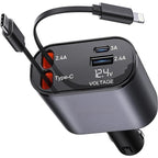 New 4 in 1 Car Charger With Smart Voltage Super Fast Charging Supported