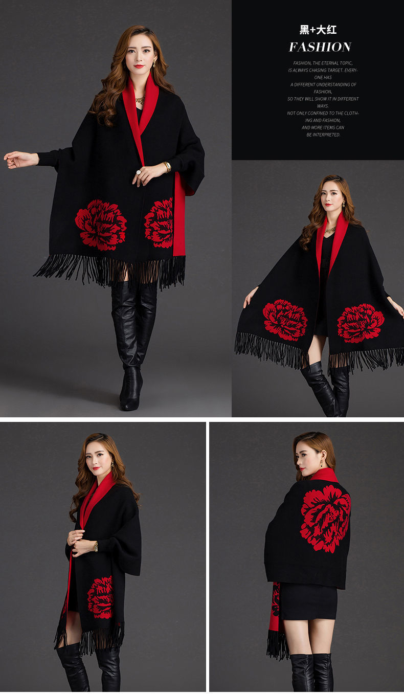 Sleeves Poncho Shawl